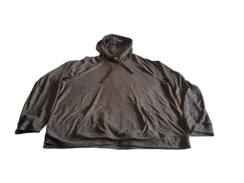 Malibu Size L Gray Heathered Pullover Hoodie